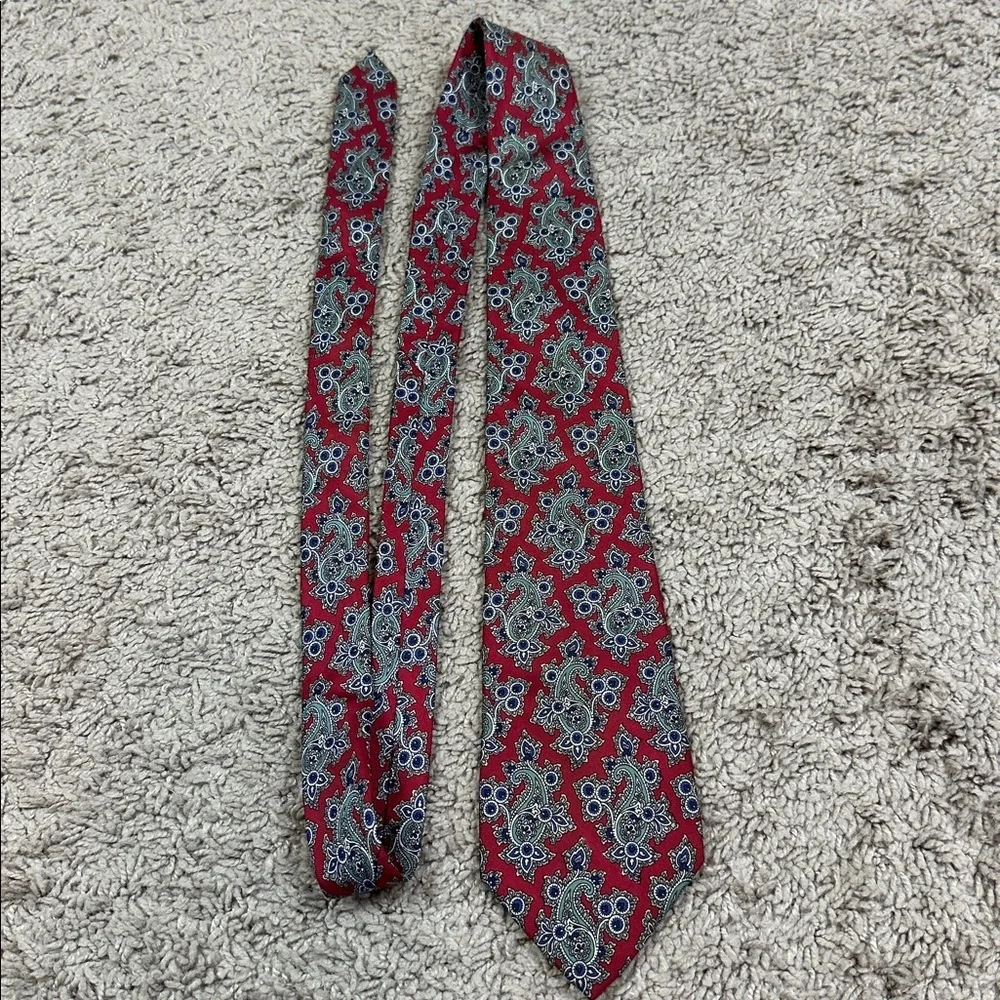 Vintage Christian Dior Men’s Paisley Silk Tie Made In USA